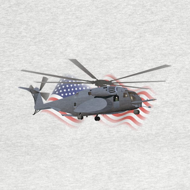 Patriotic Military MH-53 Helicopter by NorseTech